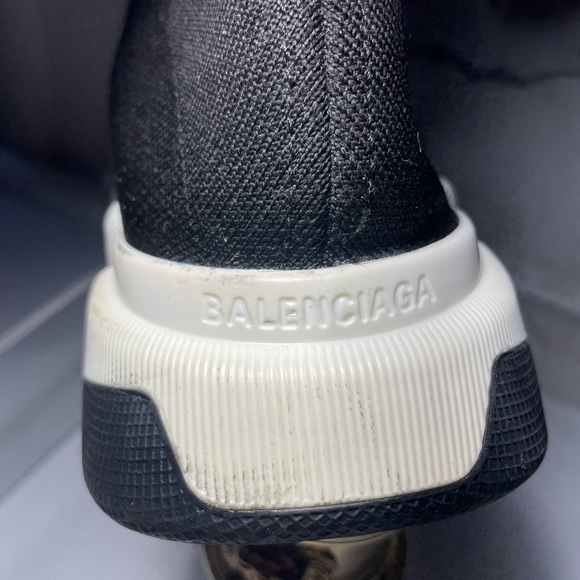 Balenciaga women’s speed 2.OLT stripe sock Snearkers sz 9 - Picture 12 of 16